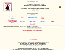 Tablet Screenshot of laneighborhoodwatch.com